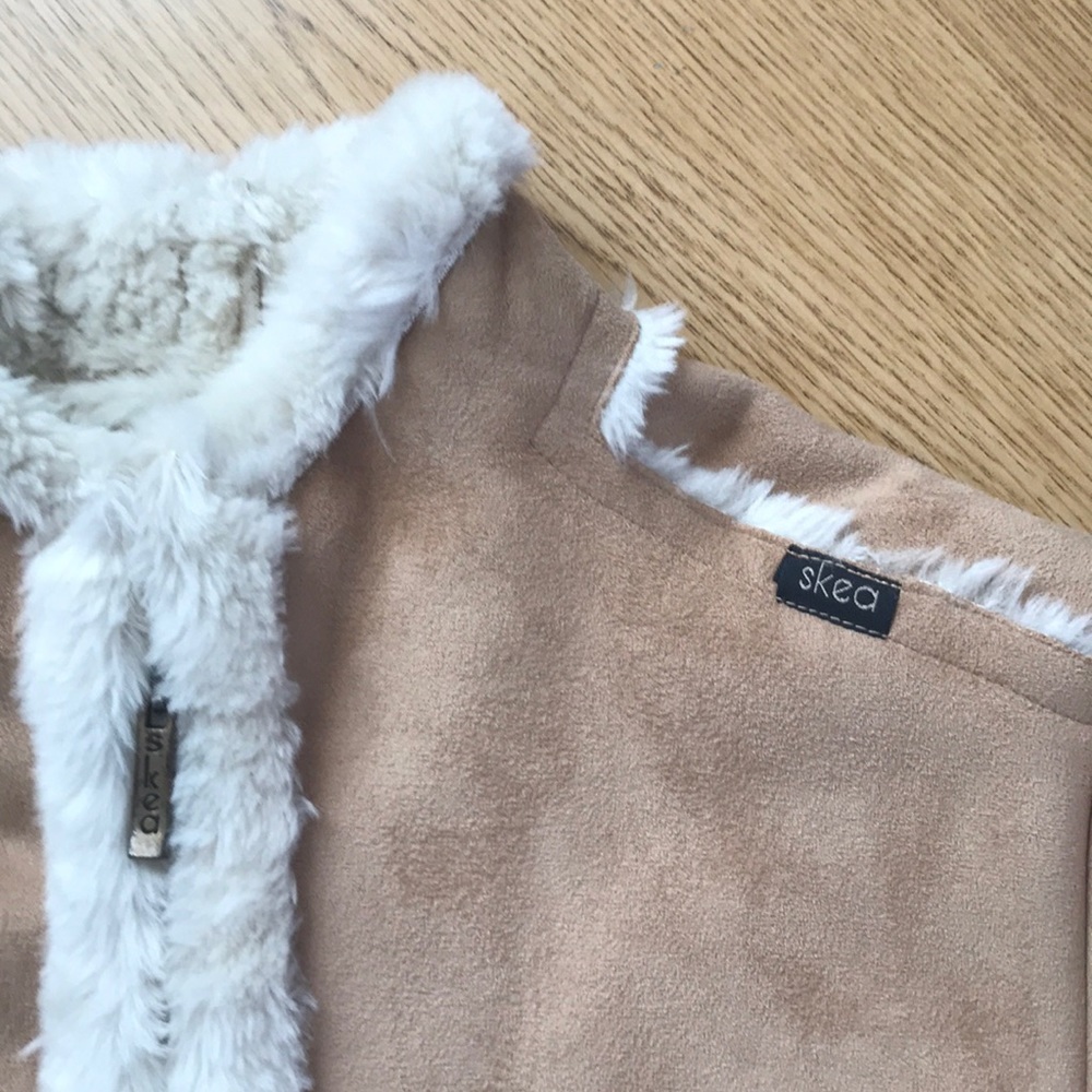 Skea suede coat with faux fur lining - Picture 2 of 5